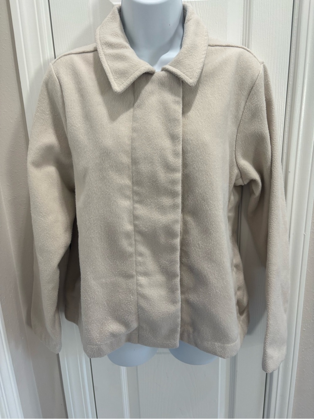Banana Republic Cream Collared Pea Coat